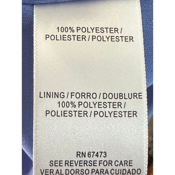 TAYLOR Blue Pattern Printed V-Neckline Short Sleeve Bodice Cut-Out Midi Dress 8 - Picture 7 of 7